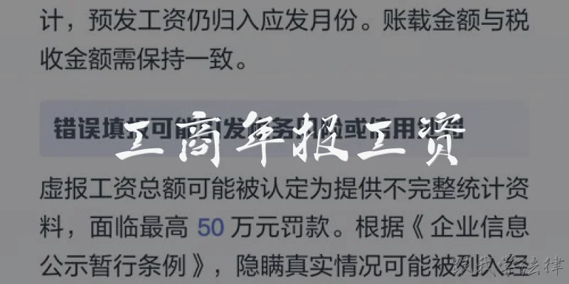 工商年报工资
