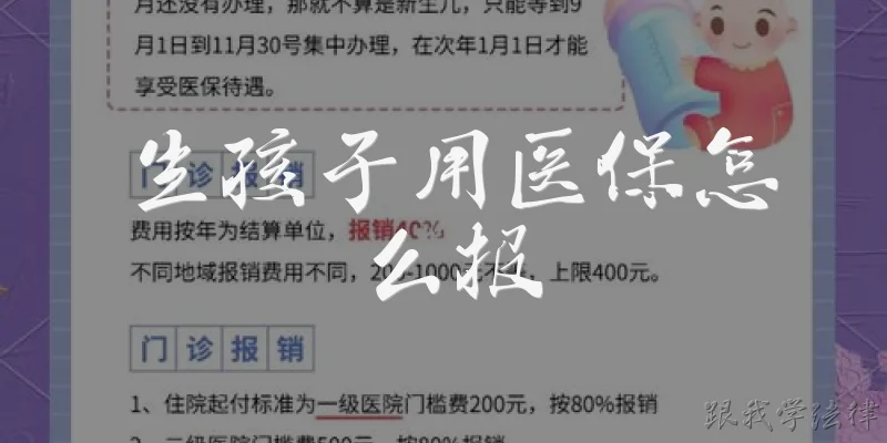 生孩子用医保怎么报
