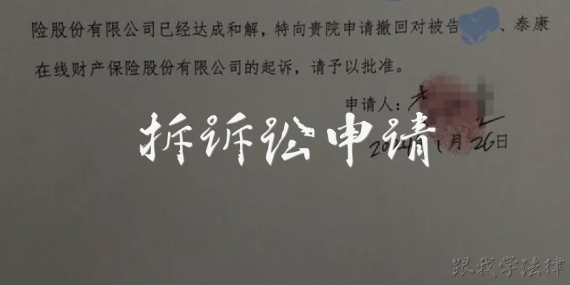 拆诉讼申请