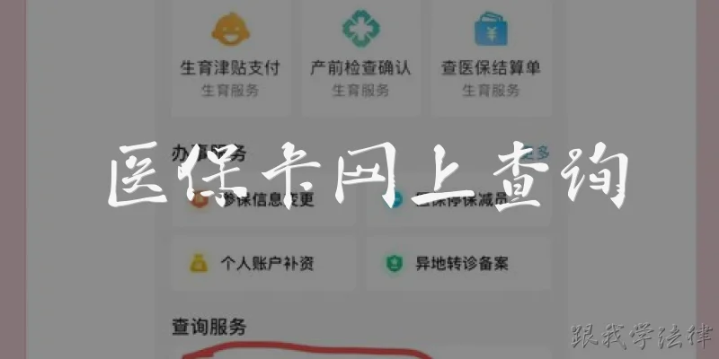 医保卡网上查询