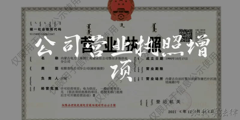 Adding Business Scope to Company Business License
